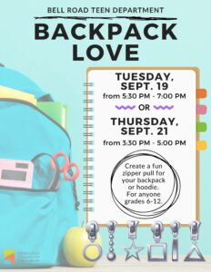 Teen Program- Backpack Love @ Bell Road Library Teen Activity Room | Newburgh | Indiana | United States