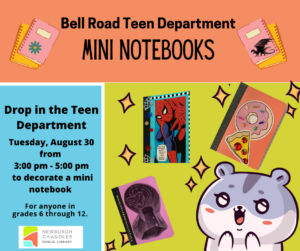 Teen Program- Mini Notebooks @ Bell Road Library Teen Activity Room | Newburgh | Indiana | United States