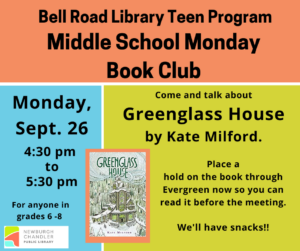 Middle School Book Group @ Bell Road Library Teen Activity Room | Newburgh | Indiana | United States