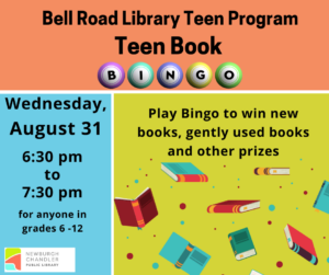 Teen Program- Book Bingo @ Bell Road Library Teen Activity Room | Newburgh | Indiana | United States
