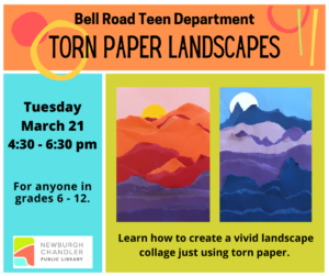 Teen Program- Torn Paper Landscape Collages @ Bell Road Library Teen Activity Room | Newburgh | Indiana | United States