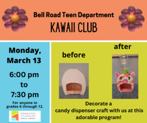 Teen Kawaii Club- Candy Dispenser Craft @ Bell Road Library Teen Activity Room | Newburgh | Indiana | United States
