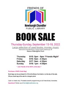 Friends of NCPL Book Sale *Friends Night* @ Bell Road Library | Newburgh | Indiana | United States