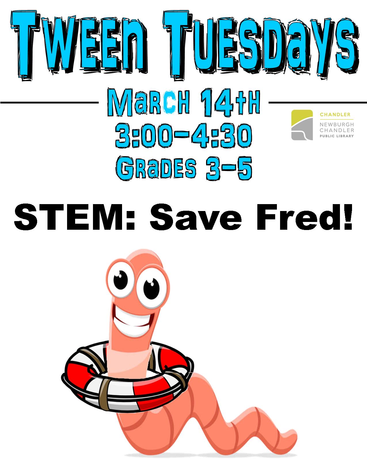 Tween Tuesdays: STEM Save Fred! @ Chandler Library Children's Department | Chandler | Indiana | United States