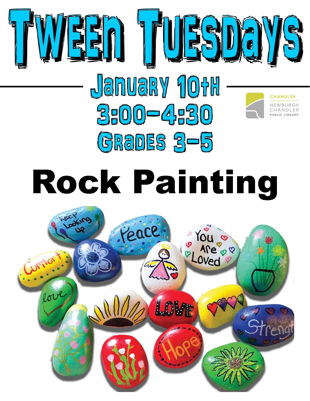 Tween Tuesdays: Rock Painting @ Chandler Library Children's Department | Chandler | Indiana | United States