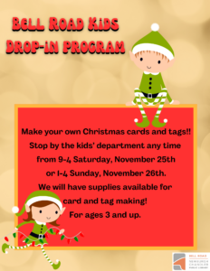 Make Your Own Christmas Cards and Tags- Bell Road Kids @ Newburgh Chandler Public Library | Newburgh | Indiana | United States