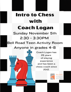 Intro to Chess with Coach Logan-Bell Road @ Newburgh Chandler Public Library | Newburgh | Indiana | United States