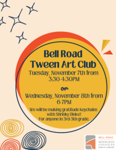 Tween Art Club at Bell Road @ Newburgh Chandler Public Library | Newburgh | Indiana | United States