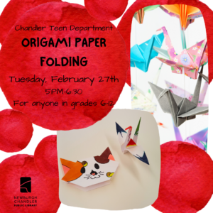 Chandler Teen Origami Paper Folding @ Newburgh Chandler Public Library | Chandler | Indiana | United States