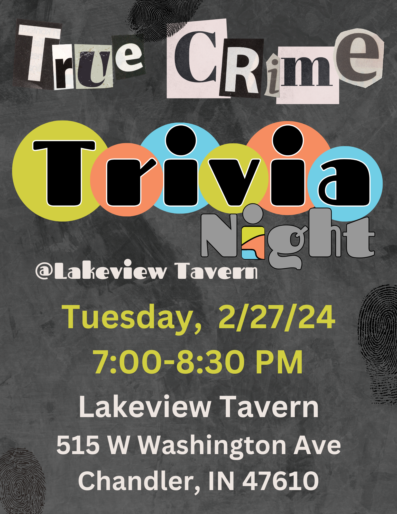 Chandler Adult Trivia @ Lakeview Tavern | Chandler | Indiana | United States
